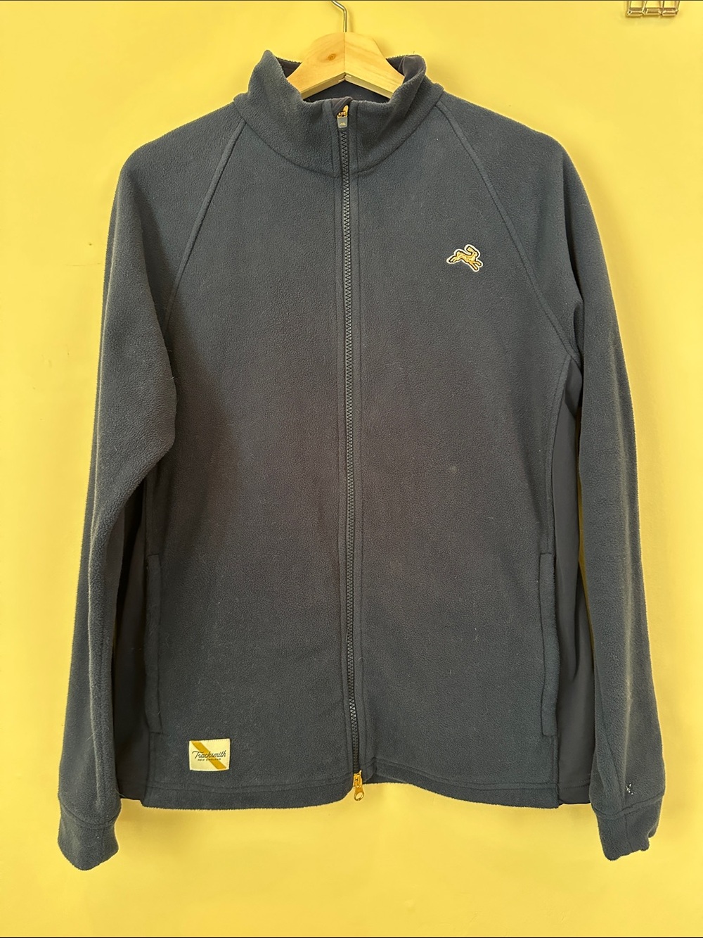 Tracksmith Men’s Full-Zip Fleece Jacket in Navy